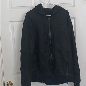 True religion, zipper down xl men’s hoodie